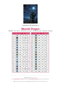 Thumbnail for Moonlit Dragon timanttimaalauksen värikartta – 32 DMC-väriä