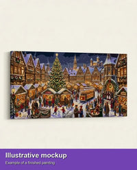 Thumbnail for Valmiin numeromaalauksen havainnekuva - Grand Christmas Market 160x80cm
