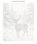 Thumbnail for Paint by numbers canvas - Deer in Snowy Forest