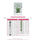 Thumbnail for Snowdrop Blossoms timanttimaalauksen värikartta – 19 DMC-väriä
