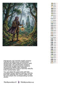 Thumbnail for Color chart and instructions - Hooded Traveler in Forest 40x50cm