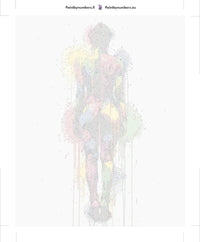 Thumbnail for Paint by numbers canvas - Colorful Woman from Behind