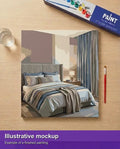 Thumbnail for Illustration of the finished paint by numbers - Double Bed and Window 50x50cm