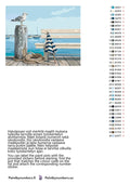 Thumbnail for Paint by numbers color chart - Seagull on Pier - väriluettelo ja ohjeet