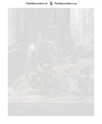 Thumbnail for Paint by numbers canvas - Mushrooms Under Glass Dome