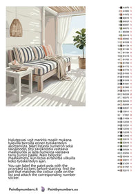 Thumbnail for Striped Sofa by Window numeromaalauksen värikartta ja ohjeet