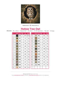 Thumbnail for Hollow Tree Owl timanttimaalauksen värikartta – 25 DMC-väriä