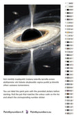 Thumbnail for Paint by numbers color chart - Black Hole Accretion Disk - väriluettelo ja ohjeet