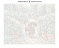 Thumbnail for Numeroitu kangas - Dachshund in Flower Garden 50x40cm