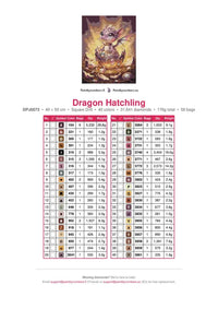 Thumbnail for Dragon Hatchling timanttimaalauksen värikartta – 40 DMC-väriä