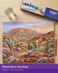 Thumbnail for Valmiin numeromaalauksen havainnekuva - Desert Canyon View 50x40cm