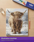 Thumbnail for Valmiin numeromaalauksen havainnekuva - Highland Cow in Snow 40x50cm