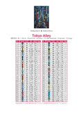 Thumbnail for DMC color chart for Tokyo Alley diamond painting - 60 colors