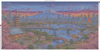 Thumbnail for Tokyo Skyline diamond painting adhesive canvas 160x80 cm