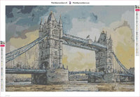 Thumbnail for Tower Bridge diamond painting adhesive canvas 60x40cm