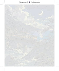 Thumbnail for Paint by numbers numbered canvas - Train on Coastal Bridge 40x50cm