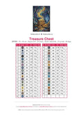 Thumbnail for Treasure Chest diamond painting color chart – 35 DMC colors