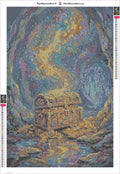 Thumbnail for Treasure Chest diamond painting adhesive canvas 40x60cm
