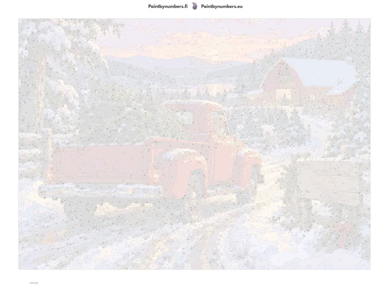 Paint by numbers numbered canvas - Tree Farm Truck 70x50cm