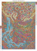 Thumbnail for Diamond painting adhesive canvas preview - Tree of Life Goddess Fantasy