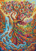 Thumbnail for Tree of Life Goddess Fantasy, 50x70 cm diamond painting – full design preview without the close-up inset
