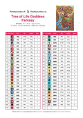 Thumbnail for DMC color chart for Tree of Life Goddess Fantasy diamond painting - 47 colors