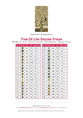 Thumbnail for Tree Of Life Stoclet Frieze diamond painting color chart – 36 DMC colors