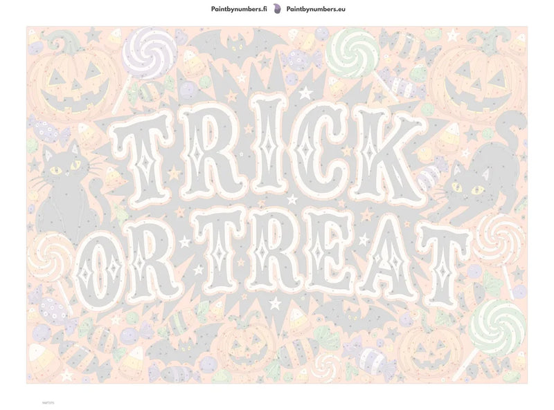 Paint by numbers numbered canvas - Trick or Treat 70x50cm