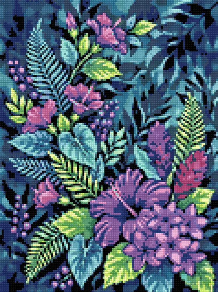 Diamantmönster för Tropical Foliage
