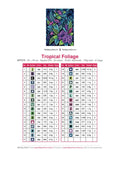 Thumbnail for DMC color chart for Tropical Foliage diamond painting - 33 colors