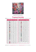 Thumbnail for DMC color chart for Tropical Orchids diamond painting - 35 colors