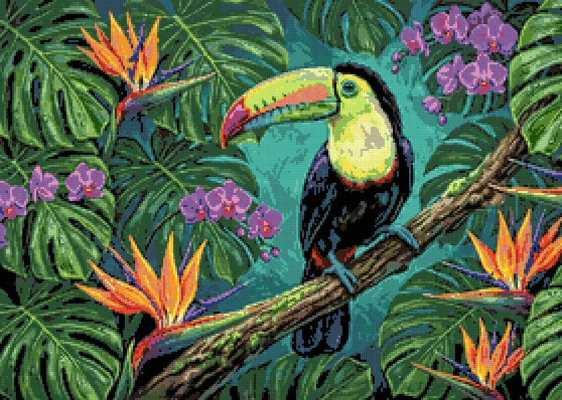 Diamantmönster för Tropical Toucan