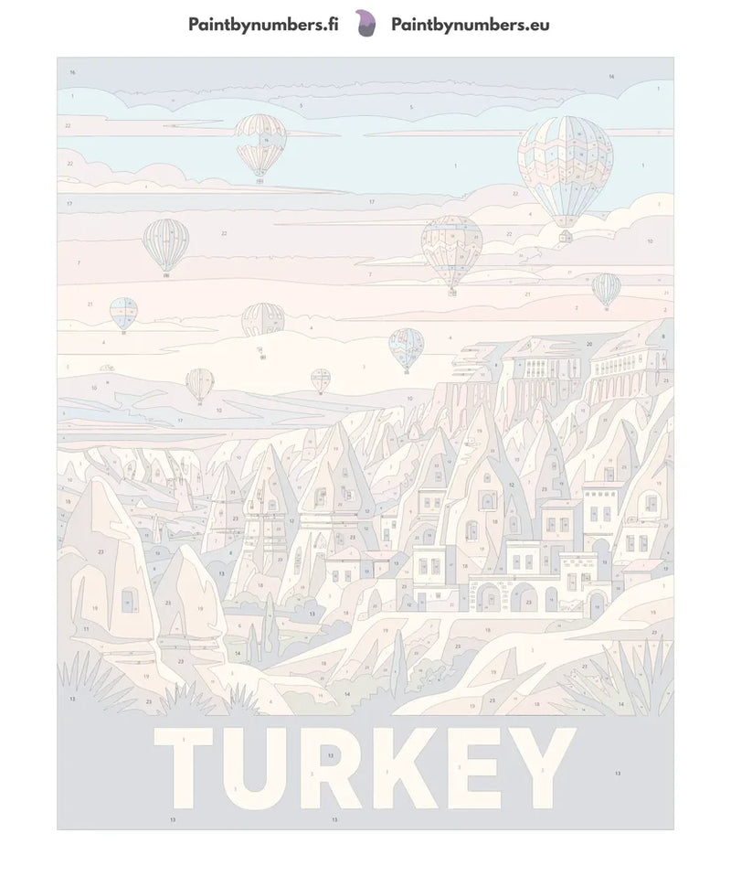 Numbered canvas - Turkey Travel Poster 40x50cm