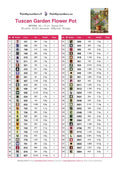 Thumbnail for DMC color chart for Tuscan Garden Flower Pot diamond painting - 59 colors