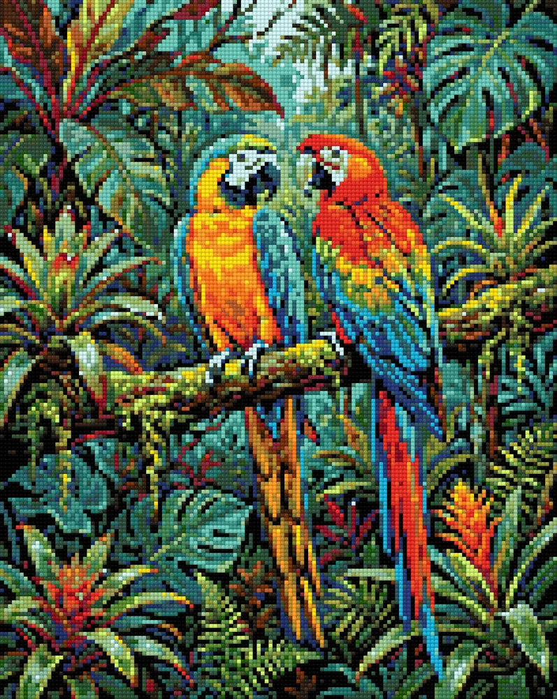 Diamantmönster för Two Macaws