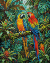 Thumbnail for Diamond painting pattern – Two Macaws
