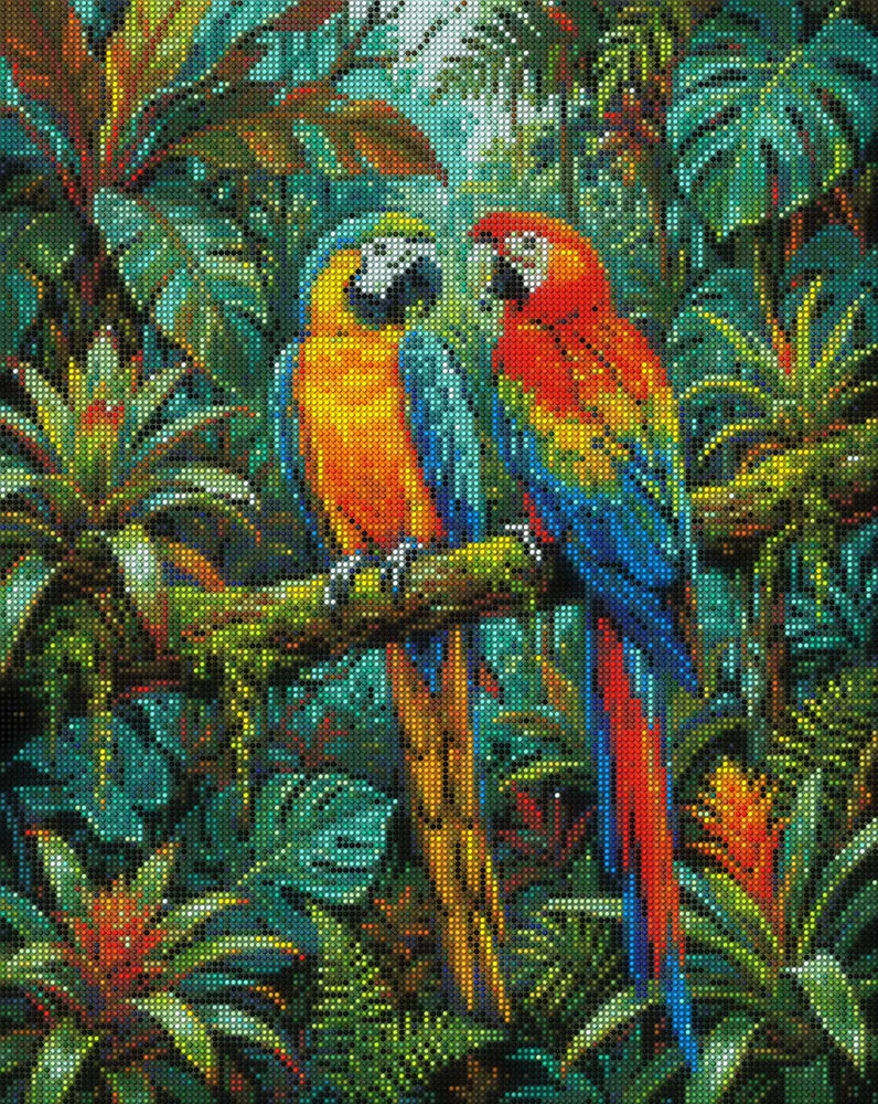 Diamond painting pattern – Two Macaws