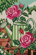 Thumbnail for Two Roses and a Ladybird, 20x30 cm diamond painting – full design preview without the close-up inset