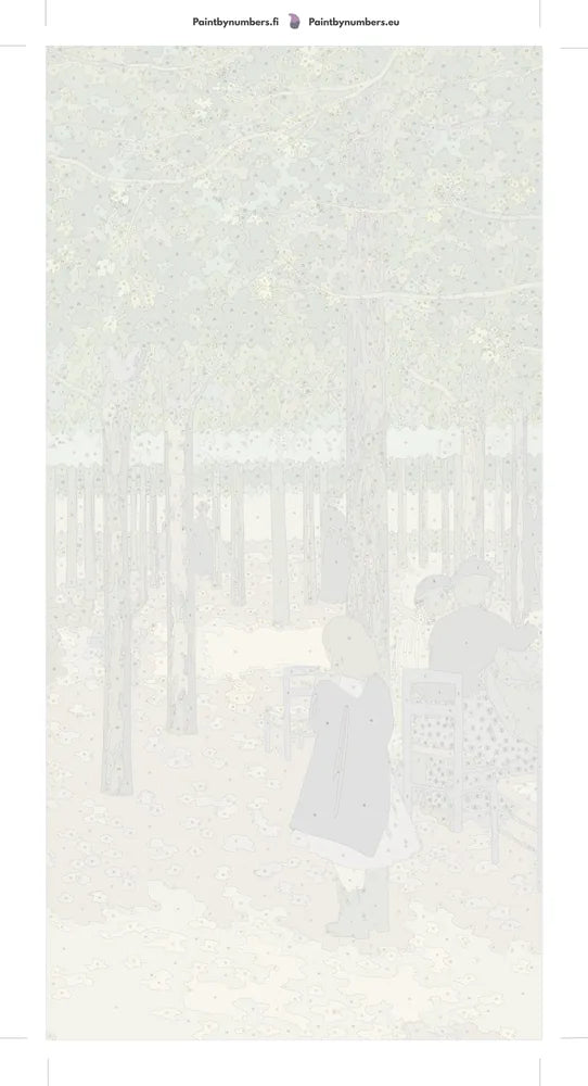 Paint by numbers numbered canvas - Under the Trees from The Public Gardens 40x80cm