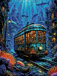 Thumbnail for Diamond painting pattern chart - Underwater Tram