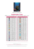 Thumbnail for DMC color chart for Underwater Tram diamond painting - 51 colors