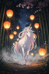 Thumbnail for Diamond Painting Unicorn in Lantern Light