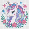 Miniatyrbild: Diamantmönster för Unicorn Portrait