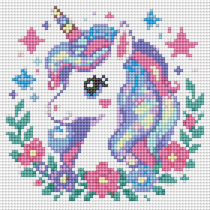 Diamantmönster för Unicorn Portrait