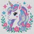 Thumbnail for Diamond painting pattern chart - Unicorn Portrait
