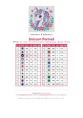 Thumbnail for DMC color chart for Unicorn Portrait diamond painting - 22 colors