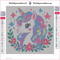 Thumbnail for Unicorn Portrait diamond painting adhesive canvas 20x20cm