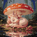 Thumbnail for Diamond pattern - Unicorn Under Toadstool