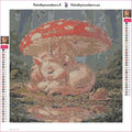 Thumbnail for Unicorn Under Toadstool diamond painting adhesive canvas 30x30cm