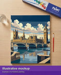 Thumbnail for Illustration of the finished paint by numbers - United Kingdom Travel Poster 40x50cm